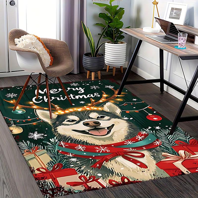 Anime Cartoon Design Chair Mat - Merry Christmas Theme - Non-Slip Carpet for Office, Home Decor, Living Room, Bedroom, Gaming Room & Dormitory.R064