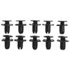 10x Retainer Clips 8mm Hole Black Head Diameter 18mm