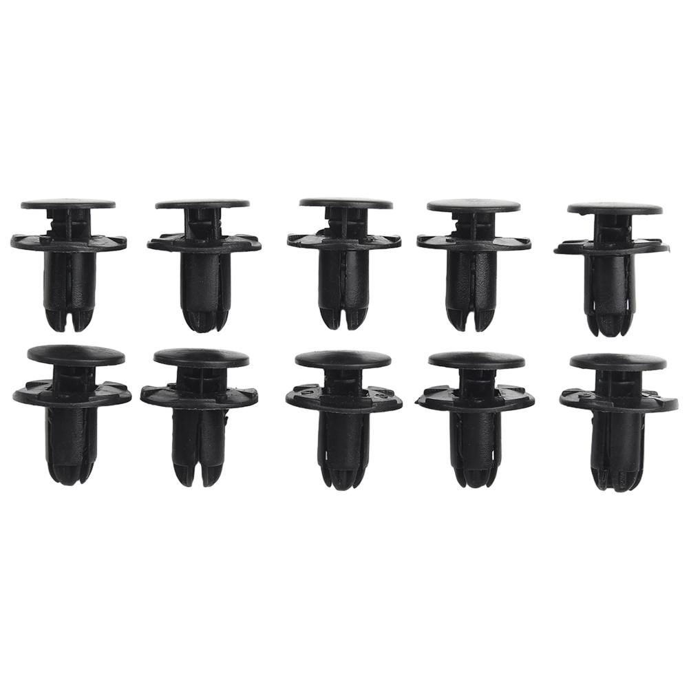 10x Retainer Clips 8mm Hole Black Head Diameter 18mm