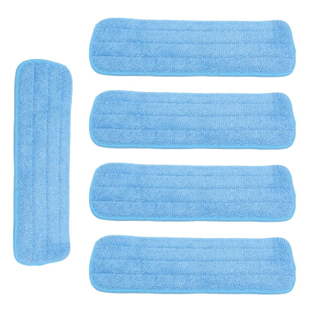 5 SZTUK Płaski Wkład do Mopa z Mikrofibry Ścierka do Mycia Zastępczy do Mopa na Rzep 14x41cm Uniwersalny