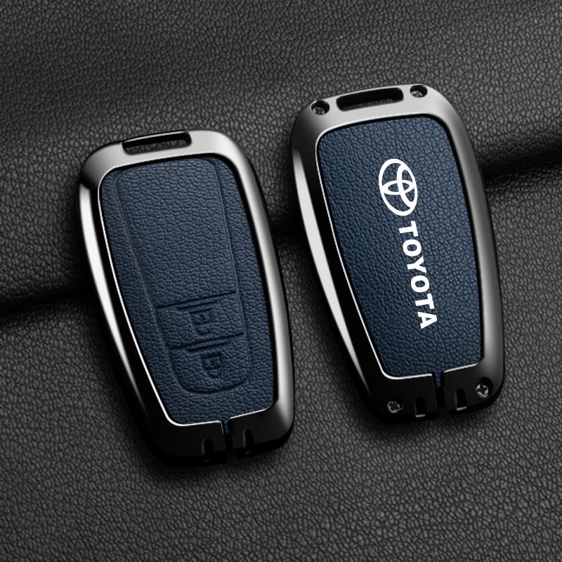 Zinc Alloy Car Key Case Full Cover Shell for Toyota Prius Camry Corolla CHR C-HR RAV4 Land Cruiser Prado Keychain Accessories