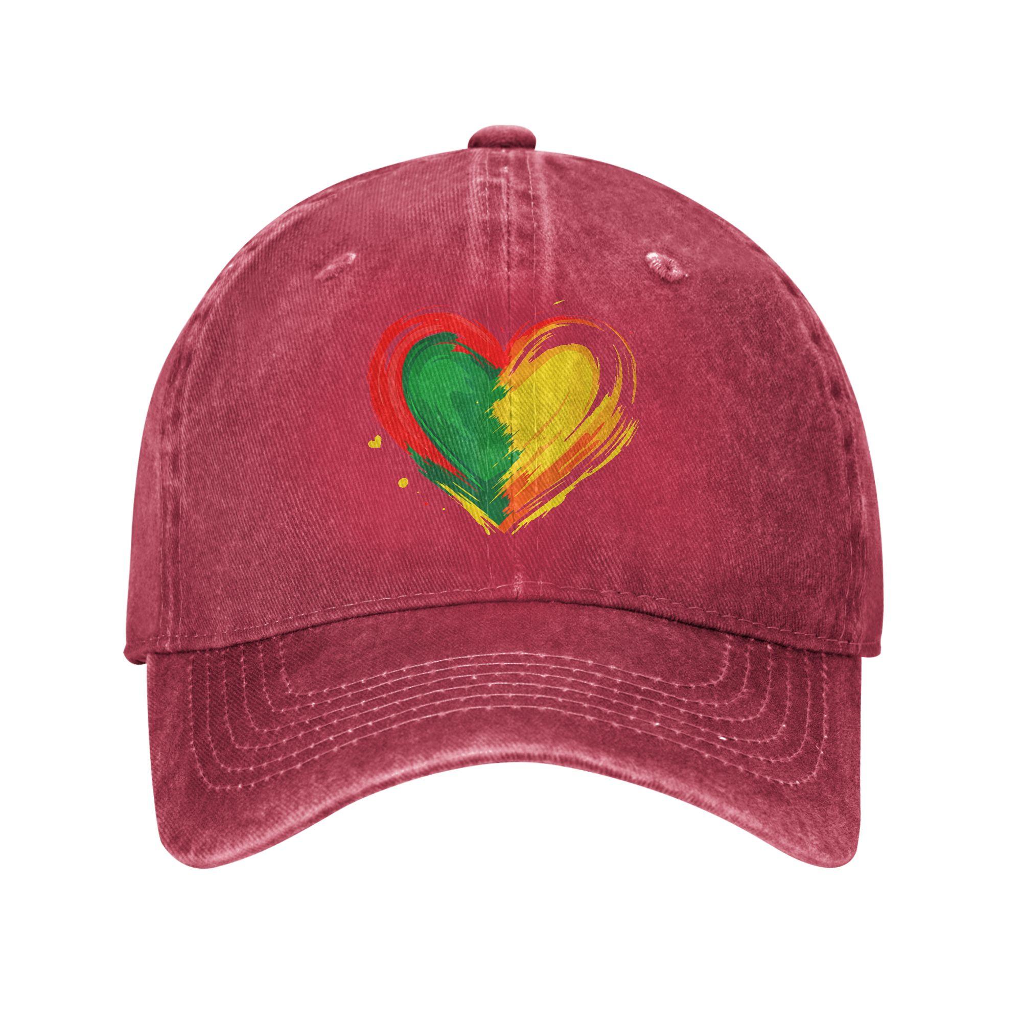 

African Heart Black History Month African American Sun Baseball Cap Fashion Unisex Women Outdoor Sport Baseball Caps Present One Size