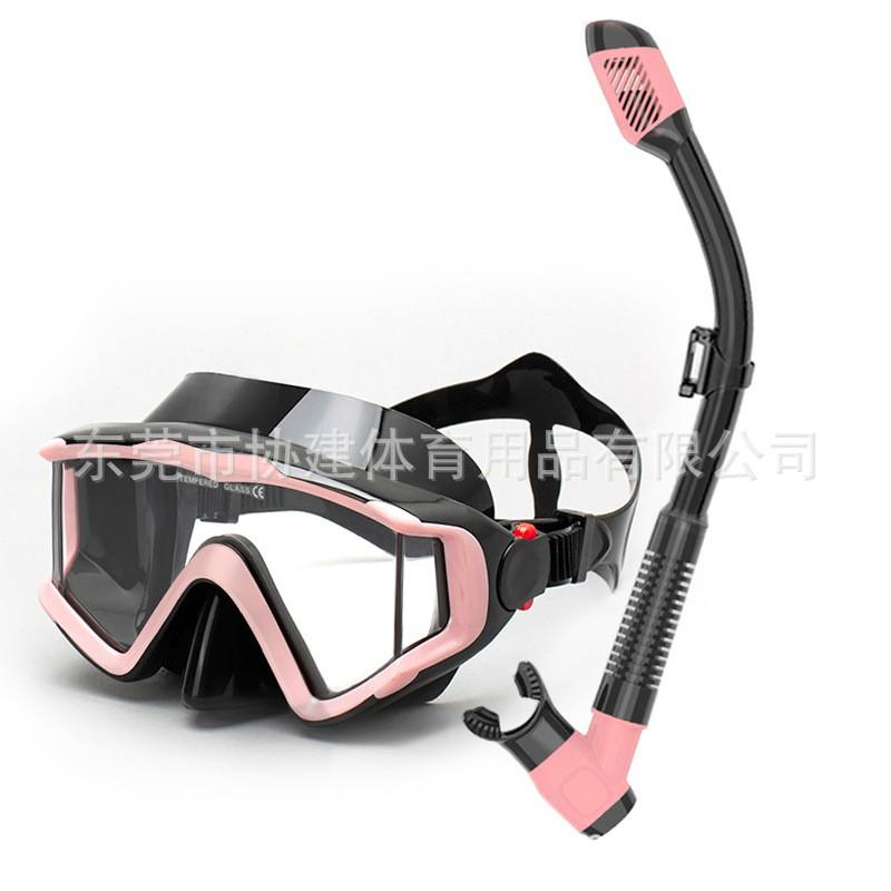Adult Snorkel Set Anti-Fog Diving Mask Full Dry Breathing Tube Swimming
