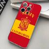 Spain Flag Phone Case For iPhone 17 16 15 14 13 11 12 Pro Max Mini Plus Shockproof Transparent Soft TPU