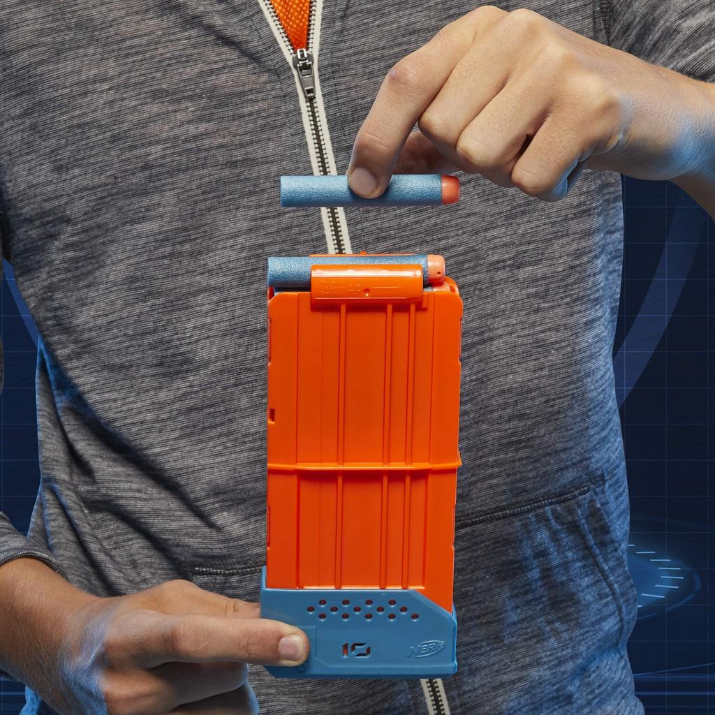 Hasbro Nerf Elite Echo Manual Rapid For Ages 8 and Includes 24 Official Darts Clip That Can Hold 10 Detachable Stock Outdoor Authentic 2.0 CS-10