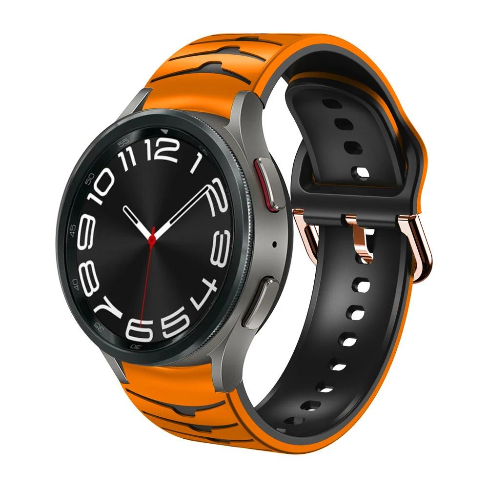 Silicone No Gaps Strap For Samsung Galaxy Watch 7/6/5/4 44mm 40mm 5Pro 45mm Bracelet Band Galaxy 6 Classic 47mm 43mm 46mm Correa