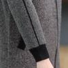 Middle Age Women Hooded Cardigan Spring Autumn Casual Coat Mom Long Sleeve Warm Wool Jacket Outerwear