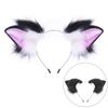 Realistic Kitten Ears Hairband Furry Headbands Plush for Coser Role Play and Photography Props