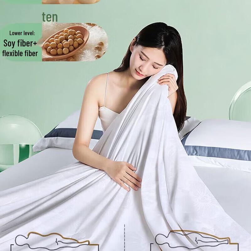 FUANNA Golden CP All-Season Silk Soy Blend Quilt