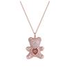 Beliebte S925 Sterling Silber Schlüsselbein-Halskette mit Diamant-Teddybär-Anhänger - Elegantes und Luxuriöses Damen-Accessoire