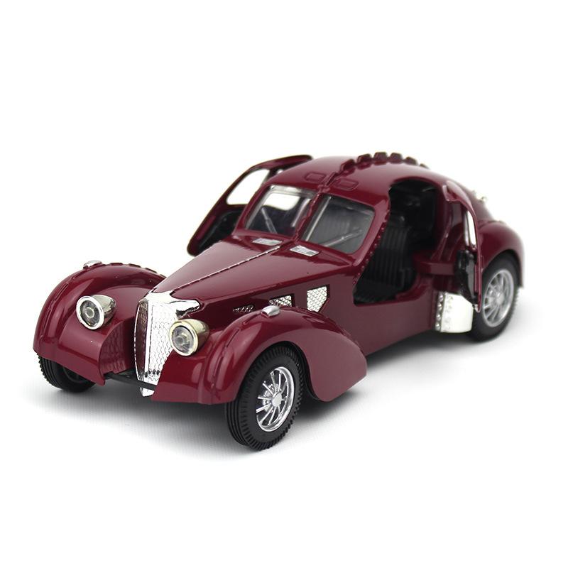 1:28 Vehicle Model Super Classic Pull Back Toy Car Educational Collection Door Open Car Model Gift Children Gift Car for Bugatti