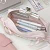 Blue Cloud Toast Bow Pen Bag High Beauty Large Capacity Stationery Box Pencil Storage Bag