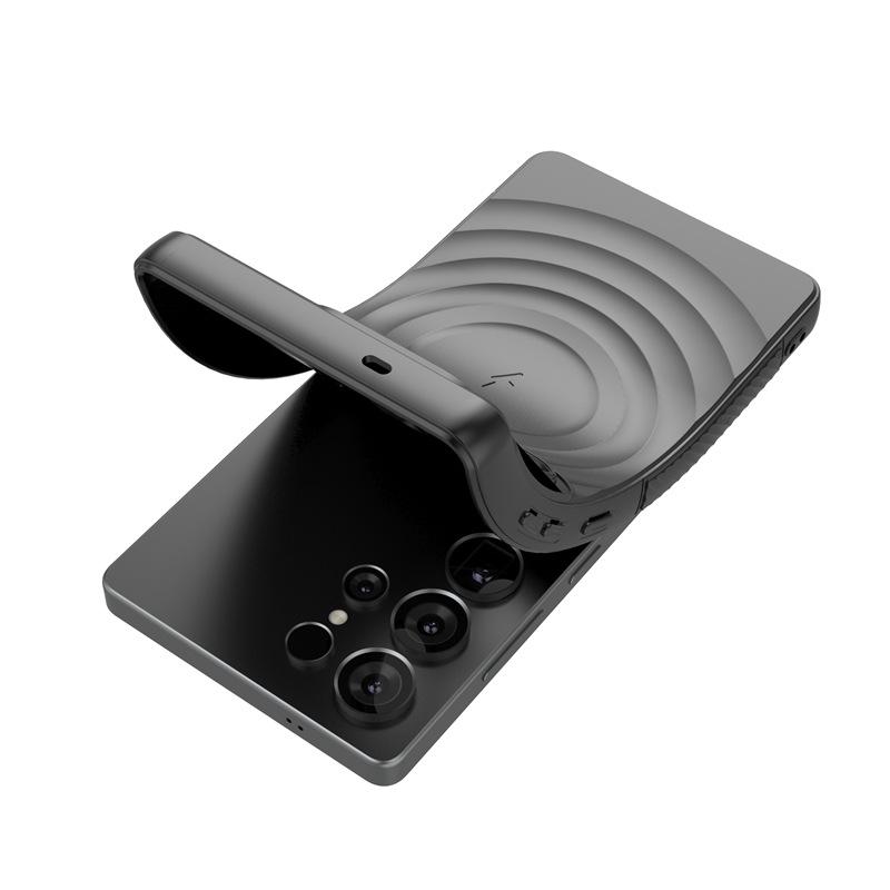 The New Magnetic Suction Bracket Is Suitable for Samsung S26Ultra Anti-drop Mobile Phone Case S25 Plus Corrugated Protective Case.