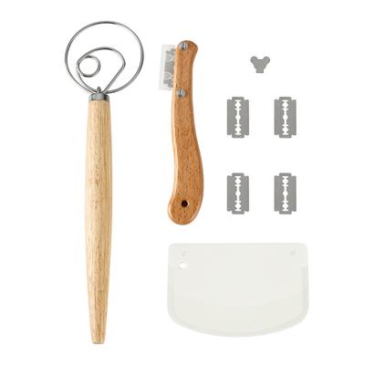 Set di Attrezzi per la Panificazione Raschietto per Pane Frusta per Impasto Raschietto per Impasto per Pane Torta Pizza
