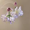 Flower Glass Beads, Water Droplets, Fringed Earrings, Mori Vacation Style Fashion Earrings, Sweet and Fresh Temperament Earrings