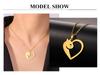 Cazador Animal Cat Kitten Heart Pendant Women's Necklace Stainless Steel Cute Choker Chain Jewelry Birthday Valentine Gift 2026