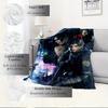 For Resident Evil,Leon Kennedy,Claire Redfield-Themed Flannel Blanket, Glam Style, Digital Print, All-Season Comfort, Tear-Resistant, Knitte