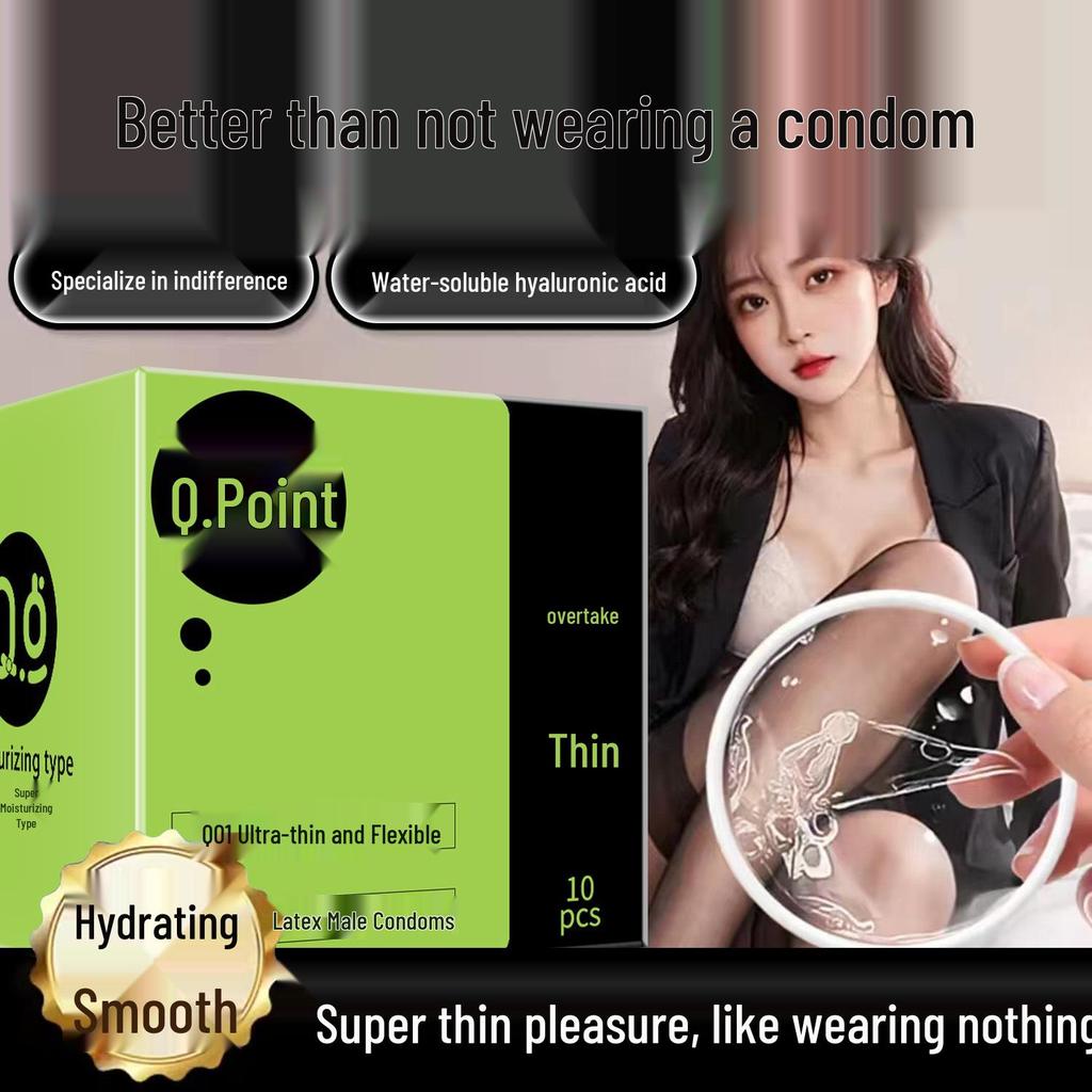 Q Point Ultra-Thin Stimulating Condoms with Clitoral Wolf Tooth Texture - Long-Lasting Safety for Couples.