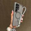New Luxury Matte Magnetic For Magsafe Charging Cover For Samsung Galaxy S25 S24 S23 Ultra Plus With Lanyard Lens Protect Case
