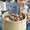 Halloween Skull Resin Ornament Set: 40-Piece Micro Landscape Décor & Flower Pot Paving Stones.