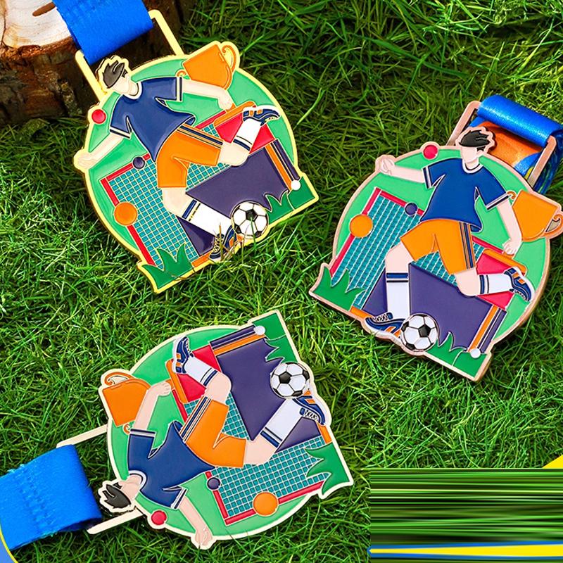 Customization Sports Metal Medal, Gold, Silver, Copper, Student Competition Souvenirs Awards, Hanging Around the Neck Decor, 2Pc
