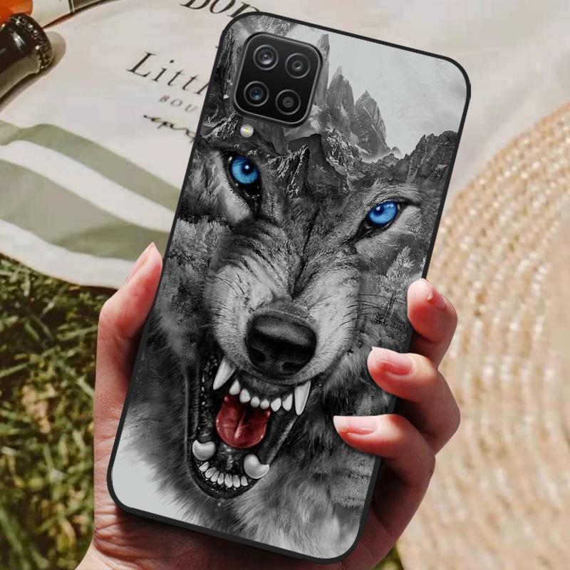 For Samsung Galaxy A12 Case Phone Cover Silicon Soft Back Cases For Samsung A12 Case Cat Fashion Bumper for Samsung A 12 Coque