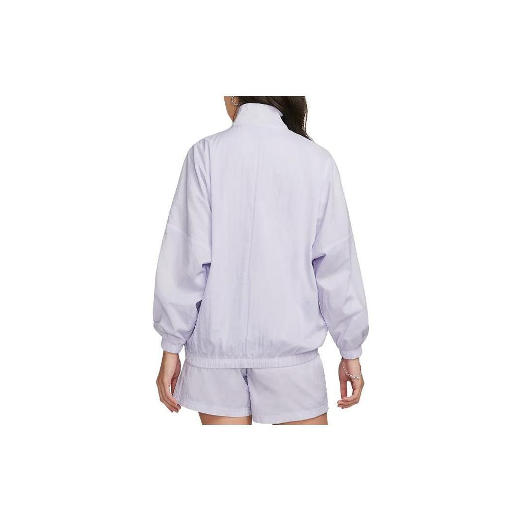 Nike Solid Color Zip-Up Stand Collar Jacket Women Jacket Purple DX5865-536