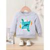 Kids' Casual Crew Neck Sweatshirt with Applique - Fabric with Slight Stretch - Regular Fit Cartoon Alphabet Print Pullover