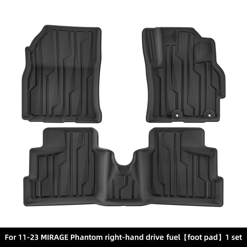 Eco-Friendly TPE Floor Mats for Mitsubishi Mirage Models 2011-2023, Including Trunk Mat