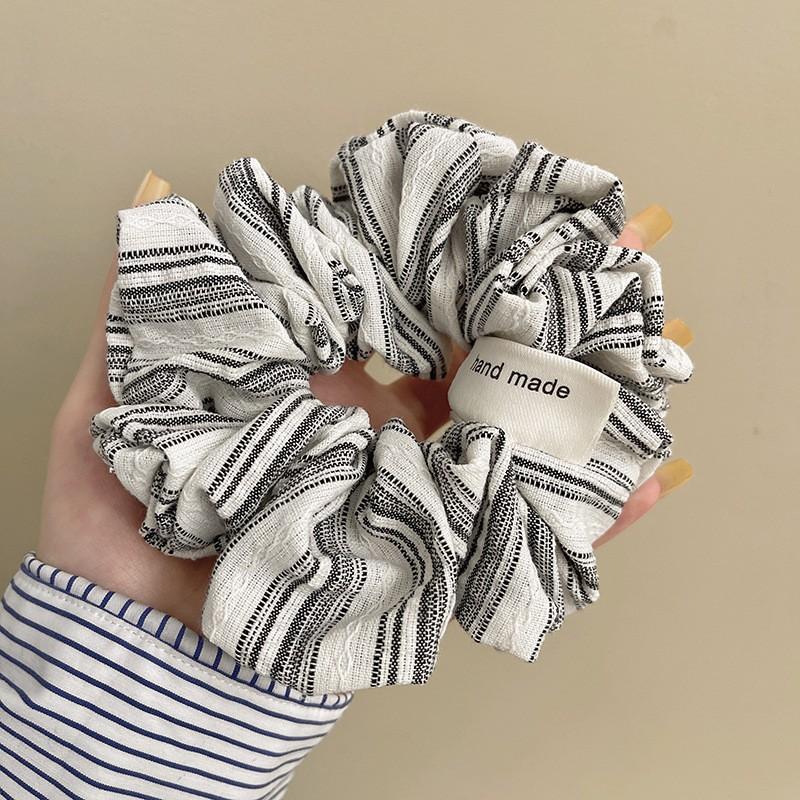 Refreshing Striped Hair Band, Niche Japanese And Korean Ins Blogger With The Same Large Intestine Hair Band, Fashionable Commuter Atmosphere, Hair