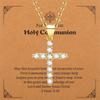 Cross Necklace for Women, Baptism First Holy Communion Confirmation Easter Gifts Teenage Christmas Gift for Mom Nephew