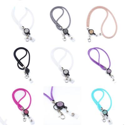 Netz-Lanyard-Gurt, Schlüsselanhänger, Abzeichen für Ausweishalter, Kristall-Hängeseil, Landyards für wichtige Geschäfts- und Bürobedarf