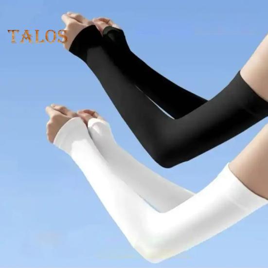 UV Protection Cooling Arm Sleeves for Men Women Sports Compression Arm Cover Summer Fingerless Gloves for Cycling Driving Outdoors