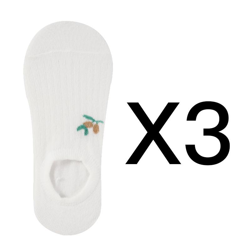 Women's Socks Fashion Summer Sock Low Tube Female White Solid Color Breathable Non Slip Invisible Socks