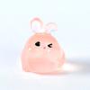 6 Piece Resin Rabbit Figurine Set with Glow Feature Miniatures Rabbit Ornament for Bedroom, Living Room, Study