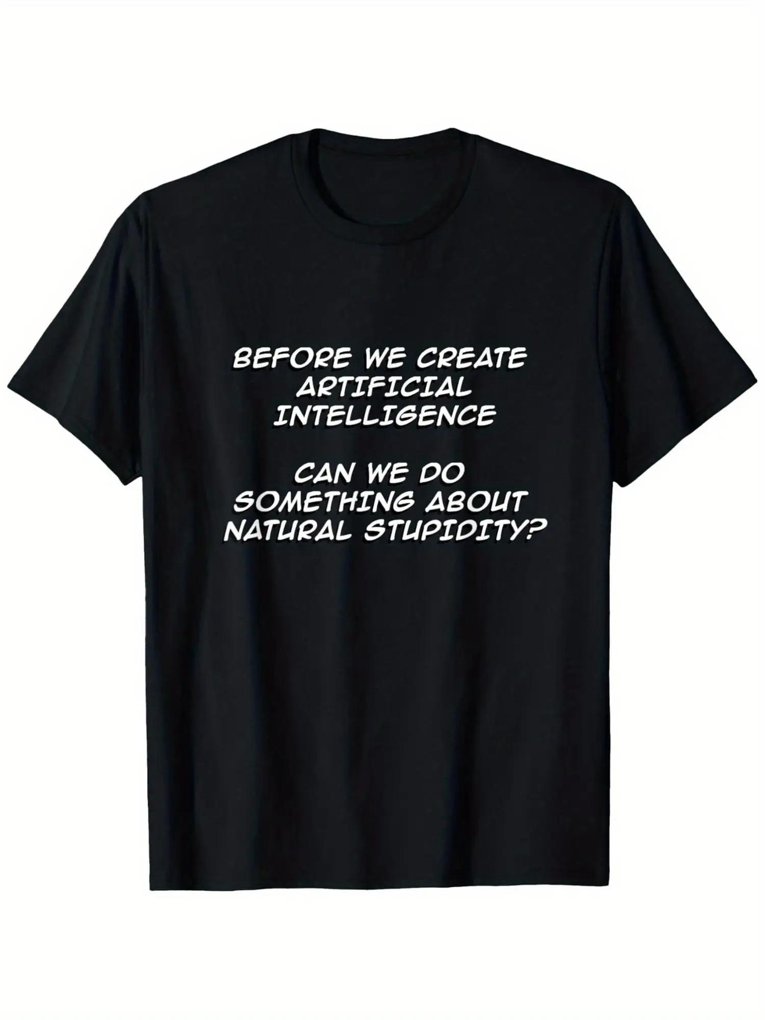 

American Humorous Meme Printed Pure Cotton Tshirt Trendy and Nonsensical Street Style Personalized Dressing Street Trend 4XL