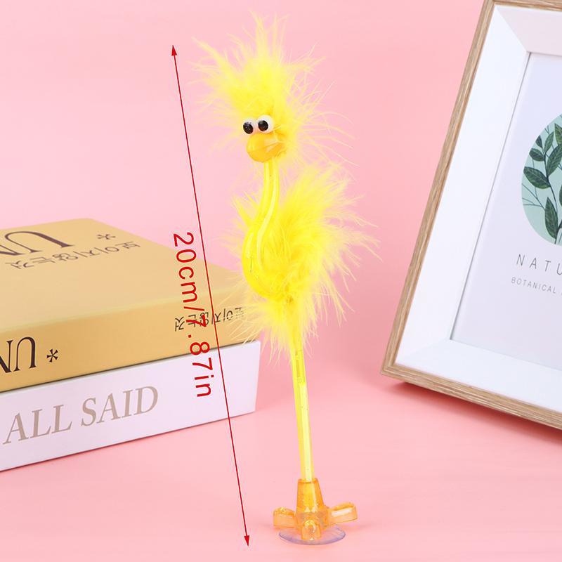 Kawaii Kuličkové pero ve tvaru pštrosa pro studenty, do kanceláře, na psaní, papírnictví