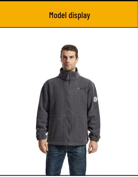Heavyweight Sherpa Fleece Windproof Jacket - Double-Layer, Cold-Resistant Outerwear for Autumn/Winter