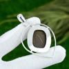 925 Sterling Silver Moroccan Mud Crack Fossil Gemstone Birthday Pendant Jewelry