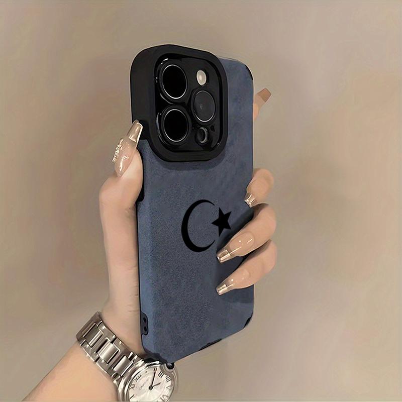 

Stylish Moon Star Design Phone Case For 17 16 Pro 15 14 13 12 11 Pro Max Air XR X XS 16E Plus Faux Leather Cover iPhone XR
