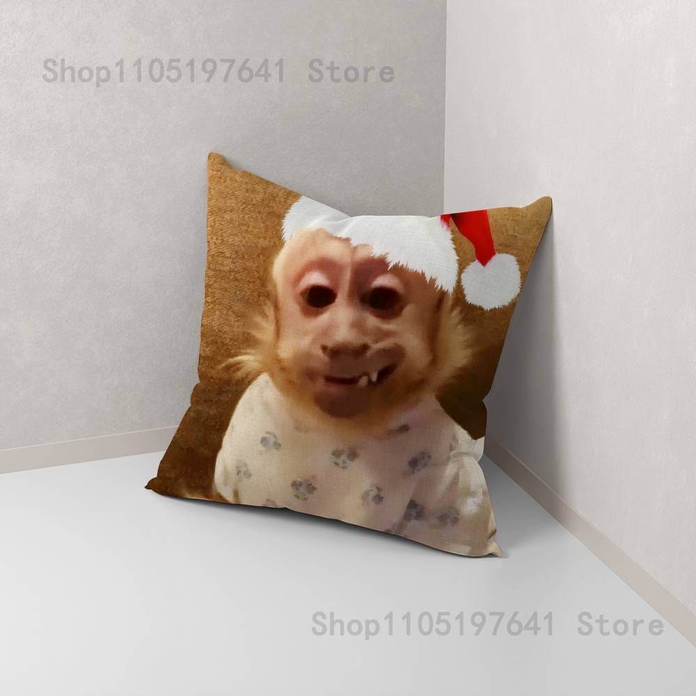 Funny Cute Monkey Emoji Pillow Case For Sofa Decor Car Office Room Printing Cushion Cover Decorations and Protector