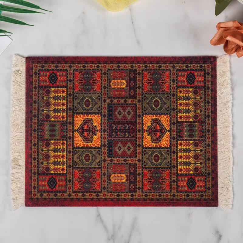 

1 шт. коврик для мыши, коврик для еды в богемном стиле, противоскользящий, прочный, прямоугольный, игровой коврик для мыши, подставки, креативный подарочный коврик для мыши 18x27cm