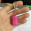 Portable Lip Gloss Keychain Caps Silicone Lid Holder Keyring Pendant For Lip Balm Bag Pendant Makeup Tool Accessories