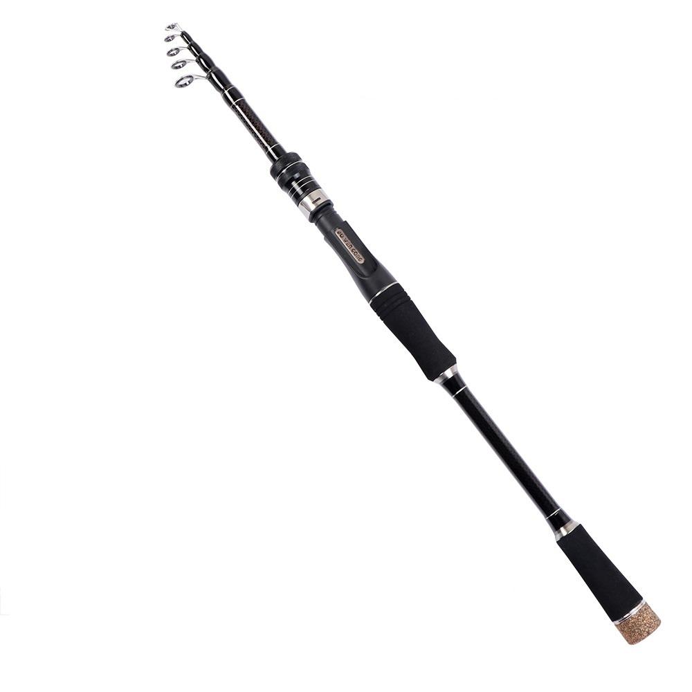 Nueva caña de pescar telescópica de carbono, 1,8 M, 2,1 M, 2,4 M, 2,7 M, 3M, caña giratoria con mango EVA/caña fundida, caña de pescar, aparejos de pesca Jigging