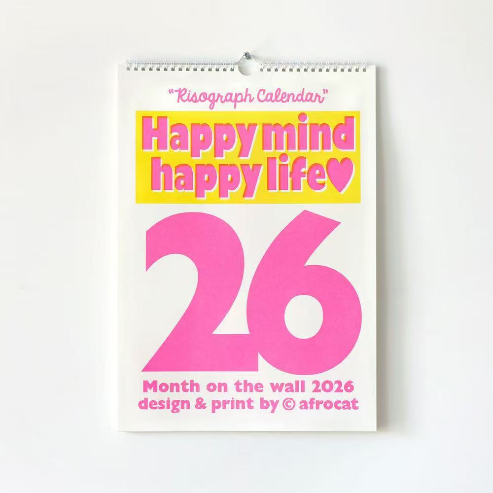 Version 2026 Wall Calendar Cute Cartoon Wall-Mounted Large Yearly Calendar Creative Home Use Calendar,calendario planificador