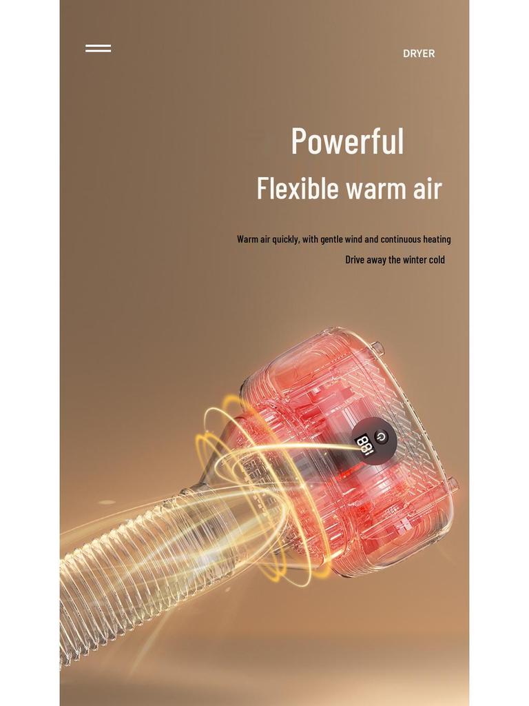 Foldable 3-in-1 Portable Air and Shoe Dryer for Dorms and Travel