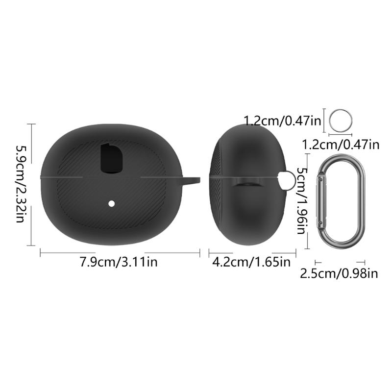 Shockproof Earbud Case with Precise Cutout Flexible Silicone Not Slip Surfaces Protector Comfortable for BC1