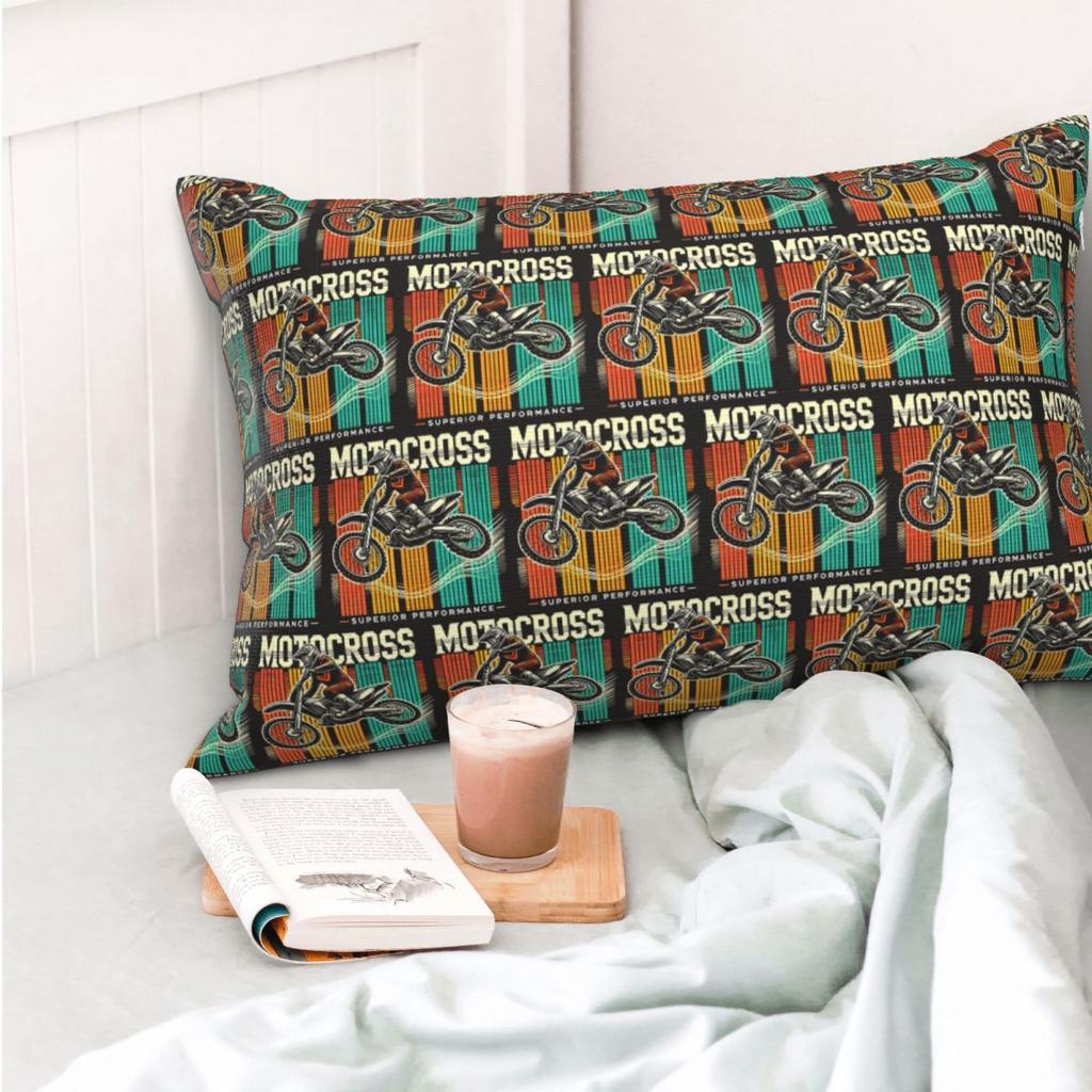 Motocross Dirt Bike Rectangle Pillowcase Cushion Cover Decor Bedroom Bed Home Comfort Throw Pillow