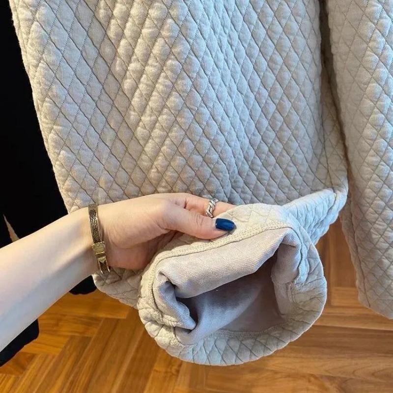 Pants for Women Plus Size Thickened Stretchy Elastic High Waist Long Trousers Solid Colour Fleece Casual Wide Leg Pants