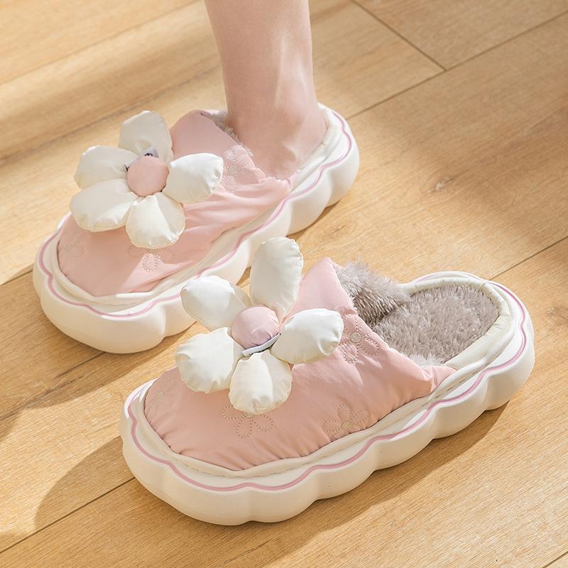 High-top Cotton Shoes Men's Winter Warm Outer Wear Cotton Slippers Non-slip Thick-soled Indoor Home Bag and Cotton Slippers